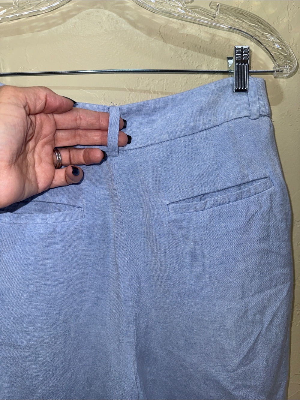 LOFT Light Blue Wide Leg Pants - Picture 7 of 9